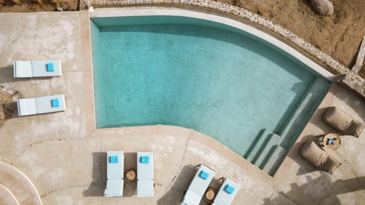 Beach Escape Mykonos Luxus Ferienvilla Am Strand Mieten Pool