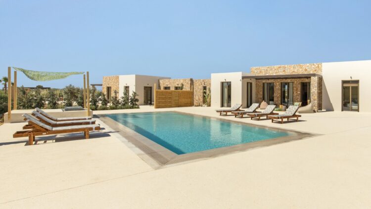 Beach Love Estate Luxuriöses Ferienhaus Paros Am Strand Mieten Poolterrasse