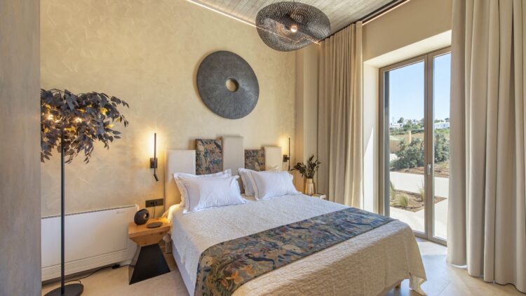 Beach Love One Luxus Ferienhaus Paros Am Strand Mieten Schlafzimmer
