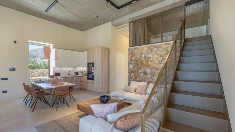 Beach Love One Luxus Ferienhaus Paros Am Strand Mieten Wohnbereich