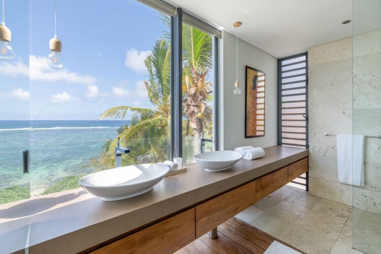 Beach Villa Lafayette Luxus Ferienhaus Mauritius Mieten Bad
