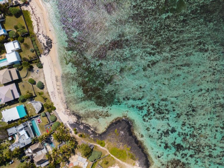 Beach Villa Lafayette Luxus Ferienhaus Mauritius Mieten Drohne