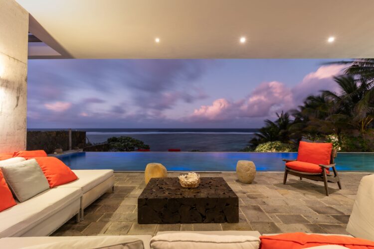Beach Villa Lafayette Luxus Ferienhaus Mauritius Mieten Sunset