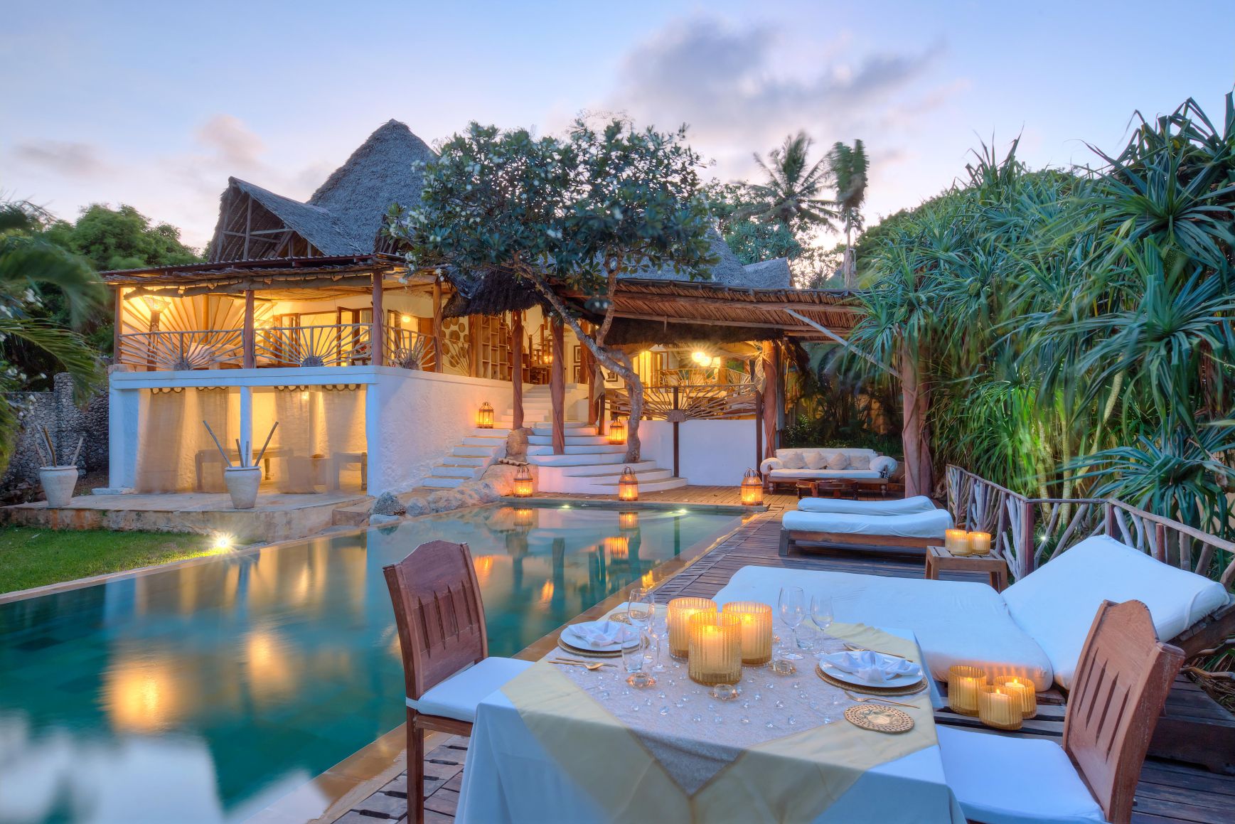 Beach Villa Luxus Ferienhaus Kenia Mieten Außenansicht