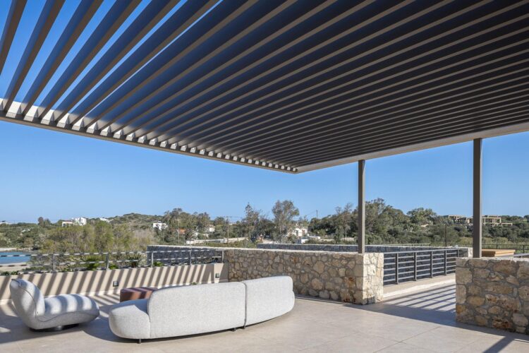 Beach Villa Tersana Luxus Ferienhaus Kreta Mieten Dachterrasse