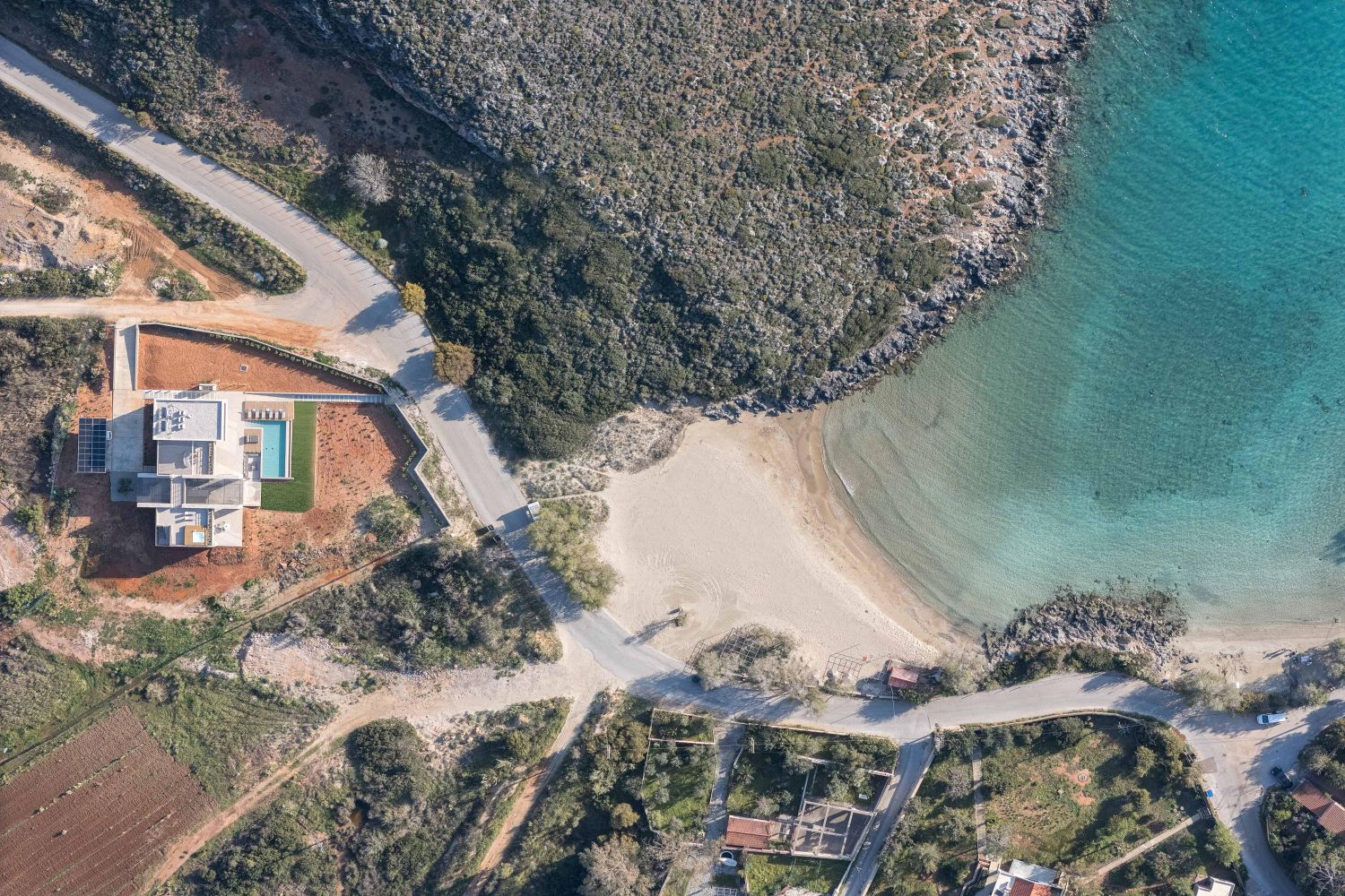 Beach Villa Tersana Luxus Ferienhaus Kreta Mieten Strandlage