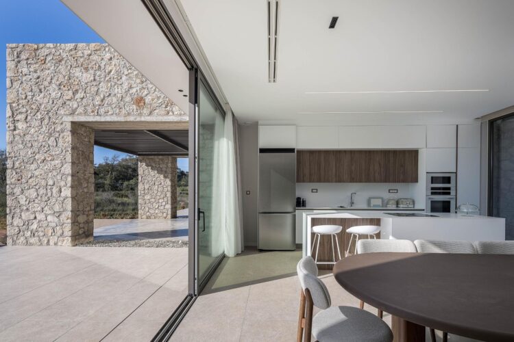 Beach Villa Tersana Luxus Ferienhaus Kreta Mieten Wohnbereich
