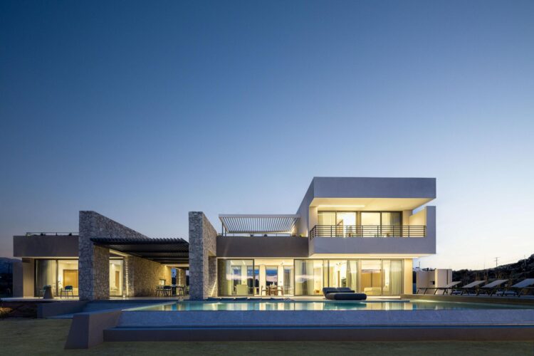 Beach Villa Tersana Luxus Ferienhaus Kreta Mieten By Night