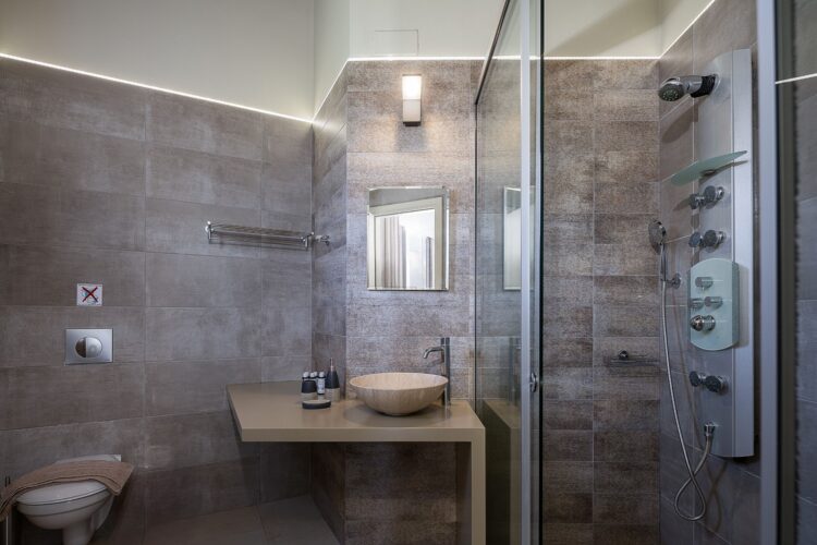 Beachfront Estate Luxus Feruenhaus Kreta Mieten Badezimmer