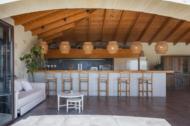 Beachfront Estate Luxus Feruenhaus Kreta Mieten Bar