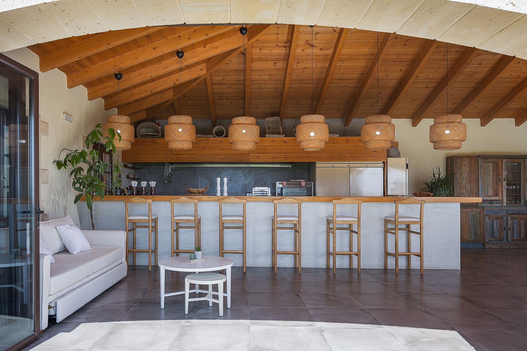 Beachfront Estate Luxus Feruenhaus Kreta Mieten Bar