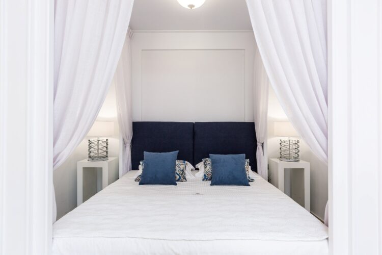 Beachfront Estate Luxus Feruenhaus Kreta Mieten Himmelbett