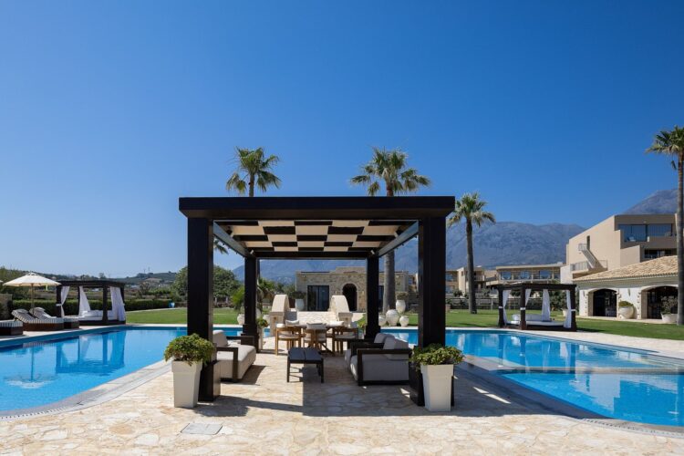 Beachfront Estate Luxus Feruenhaus Kreta Mieten Pavillon