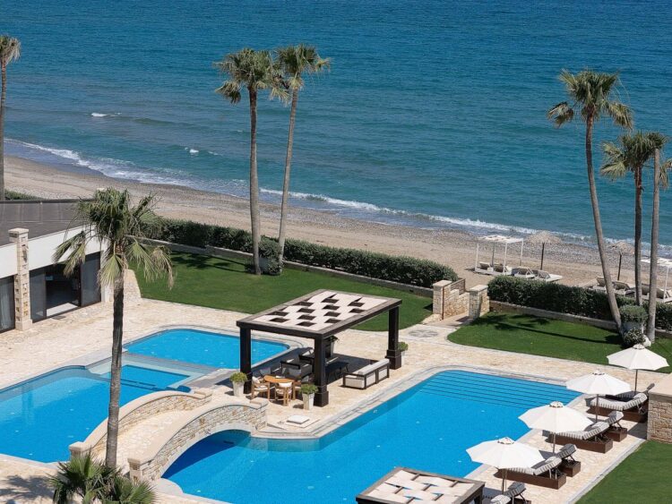 Beachfront Estate Luxus Feruenhaus Kreta Mieten Poolarea