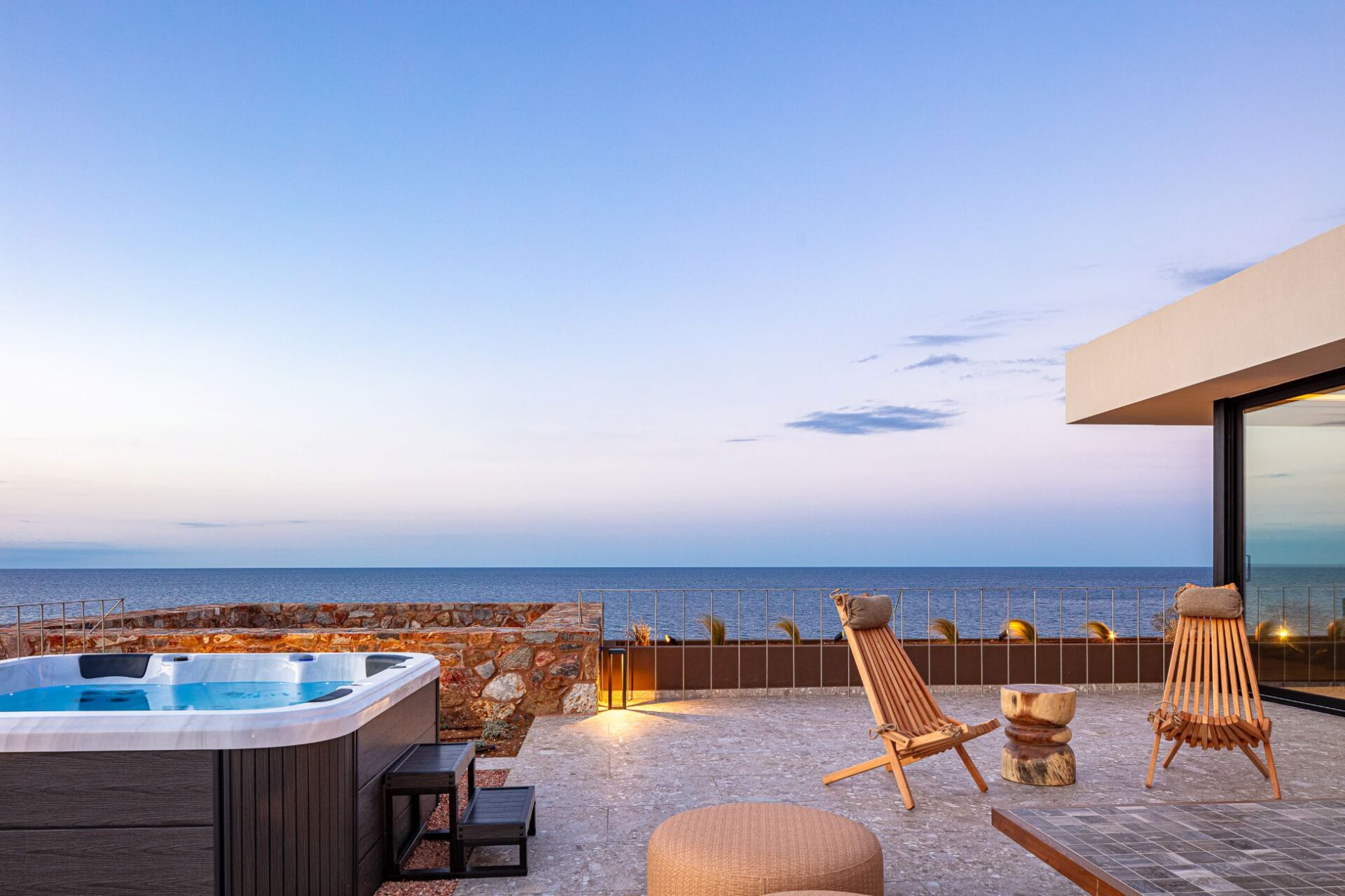 Beachfront Sanctuary Villa Luxus Villa Kreta Mieten Außen