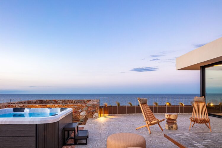 Beachfront Sanctuary Villa Luxus Villa Kreta Mieten Außen