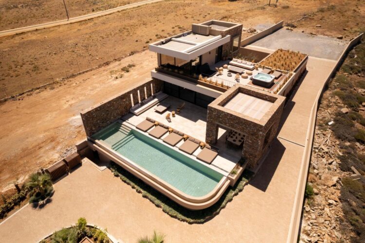 Beachfront Sanctuary Villa Luxus Villa Kreta Mieten Außenansicht