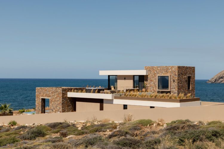 Beachfront Sanctuary Villa Luxus Villa Kreta Mieten Außßenansicht