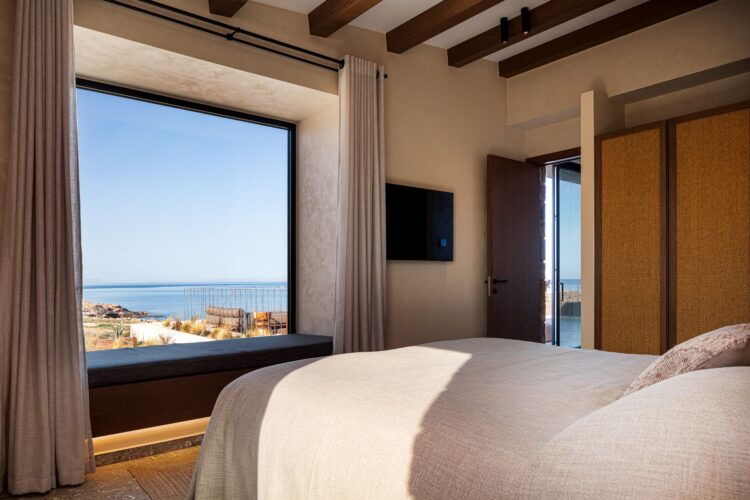 Beachfront Sanctuary Villa Luxus Villa Kreta Mieten Doppelbett