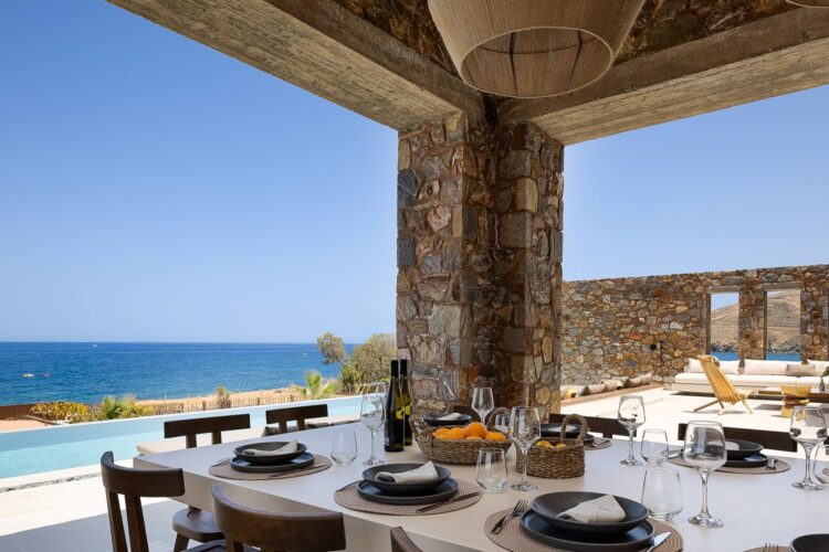 Beachfront Sanctuary Villa Luxus Villa Kreta Mieten Essen