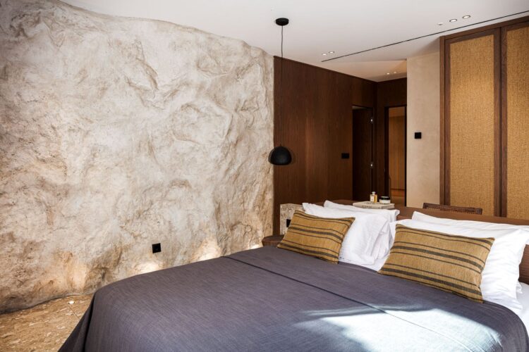 Beachfront Sanctuary Villa Luxus Villa Kreta Mieten Felswand