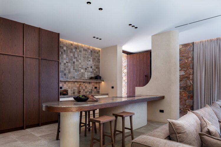 Beachfront Sanctuary Villa Luxus Villa Kreta Mieten Küche