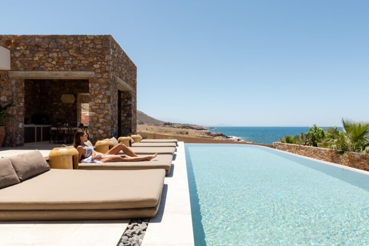 Beachfront Sanctuary Villa Luxus Villa Kreta Mieten Pool