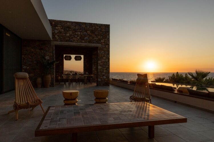 Beachfront Sanctuary Villa Luxus Villa Kreta Mieten Sunset