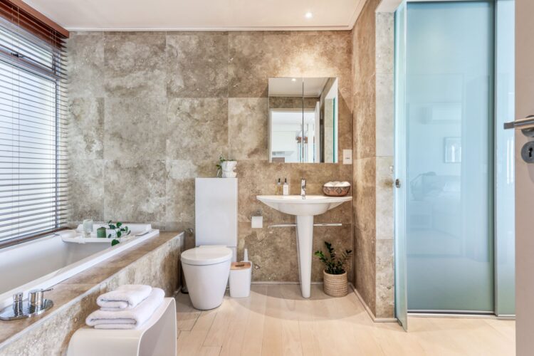 Beachfront Villa Nandi Luxus Ferienhaus Kapstadt Mieten Badewanne