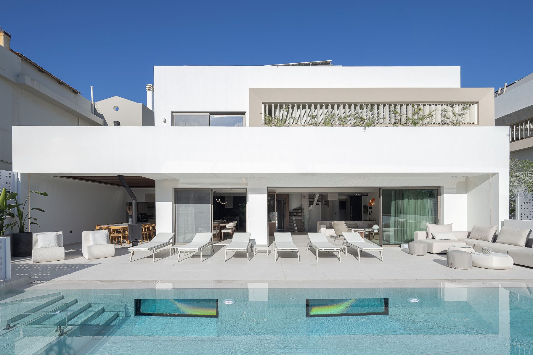 Beachside Villa Missiria Luxus Ferienhaus Kreta Mieten Außenansicht