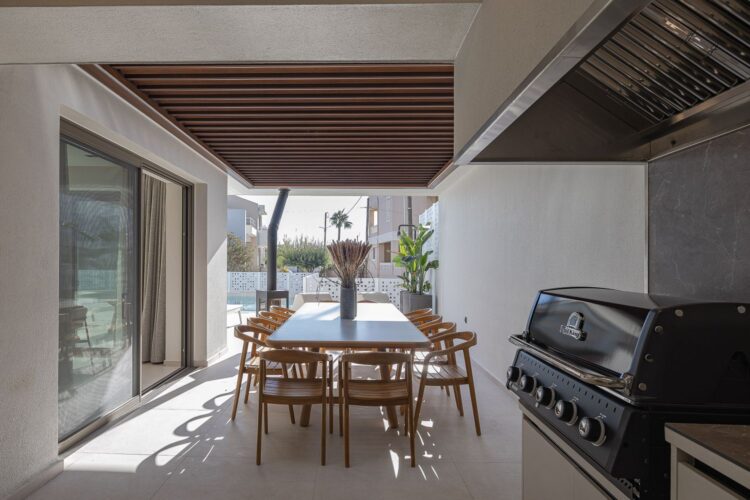 Beachside Villa Missiria Luxus Ferienhaus Kreta Mieten Bbq