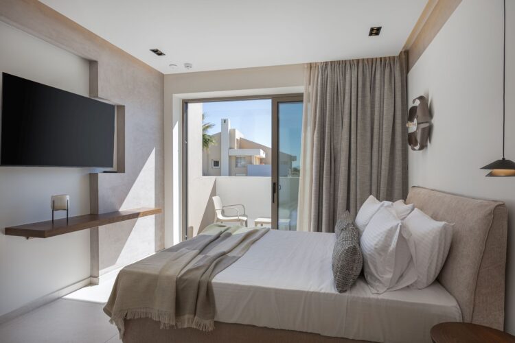 Beachside Villa Missiria Luxus Ferienhaus Kreta Mieten Schlafzimmer