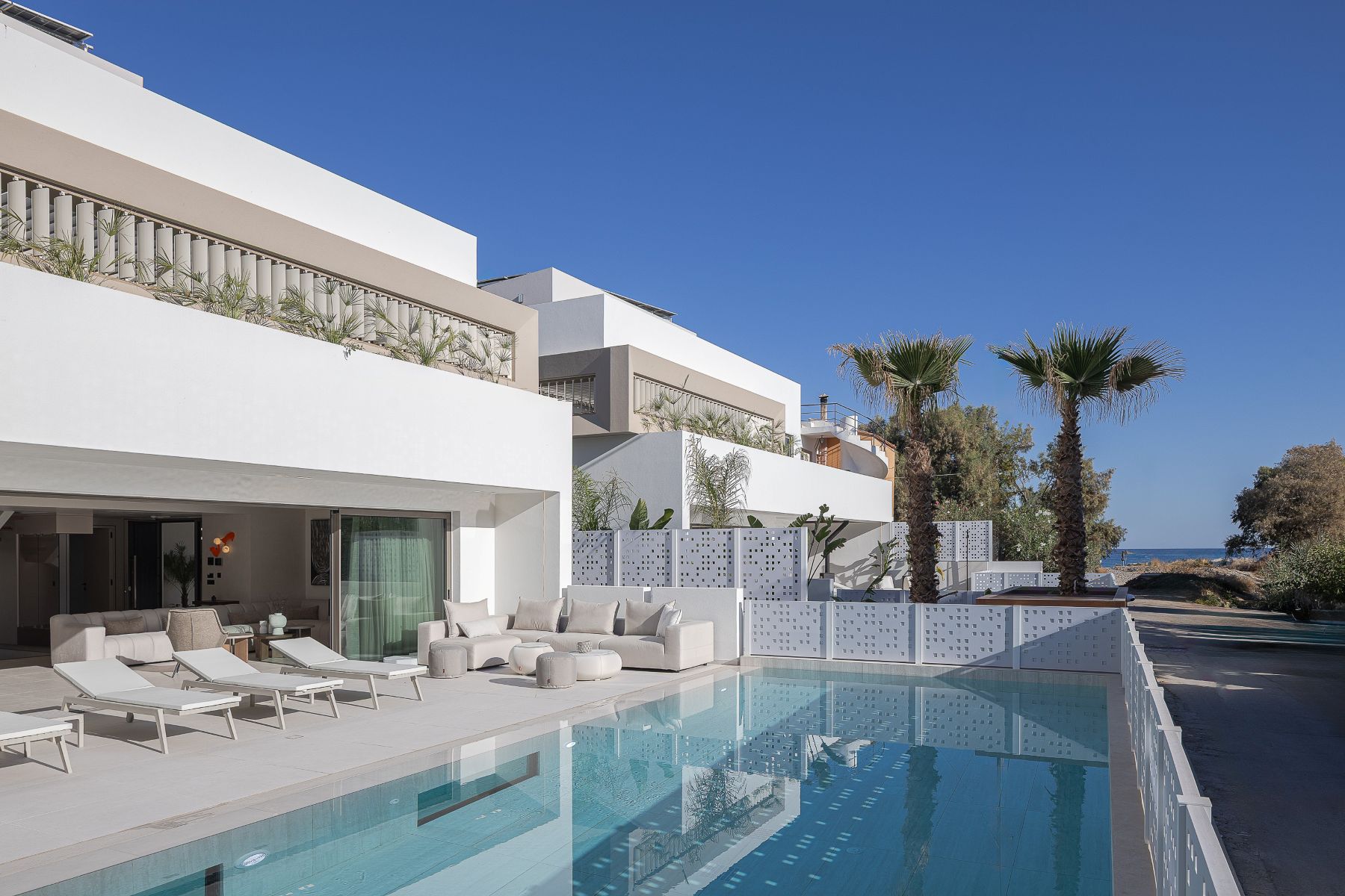 Beachside Villa Missiria Luxus Ferienhaus Kreta Mieten Strandlage