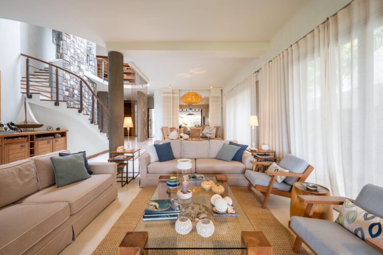 Beachvilla Douce Luxus Ferienhaus Mauritius Mieten Living