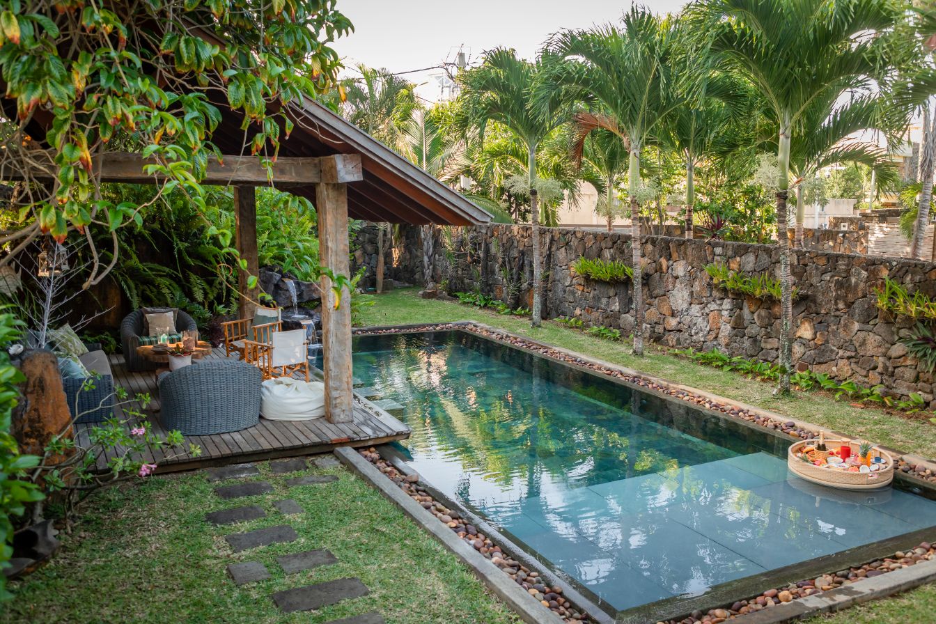 Beachvilla Douce Luxus Ferienhaus Mauritius Mieten Pool