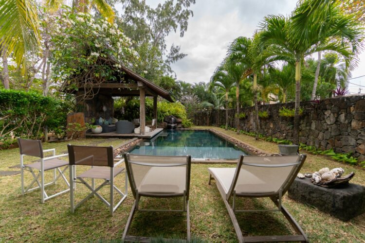 Beachvilla Douce Luxus Ferienhaus Mauritius Mieten Poolbereich