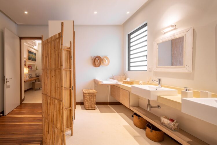 Beachvilla Douce Luxus Ferienhaus Mauritius Mieten Waschbecken