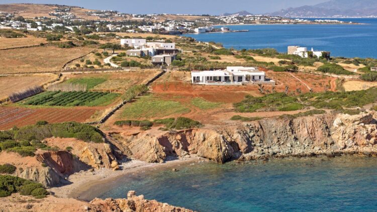 Beachvilla Drios Luxus Ferienhuas Paros Griechenland Mieten Lage