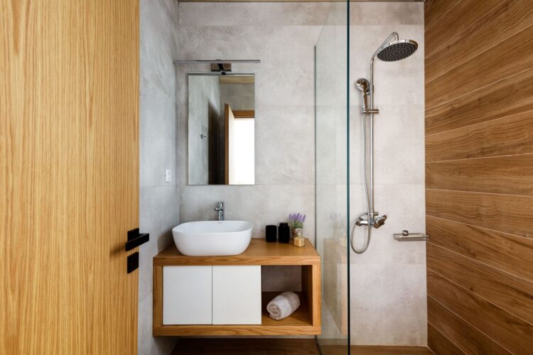 Beachvilla Elena Luxuriöses Ferienhaus Kreta Am Meer Mieten Dusche