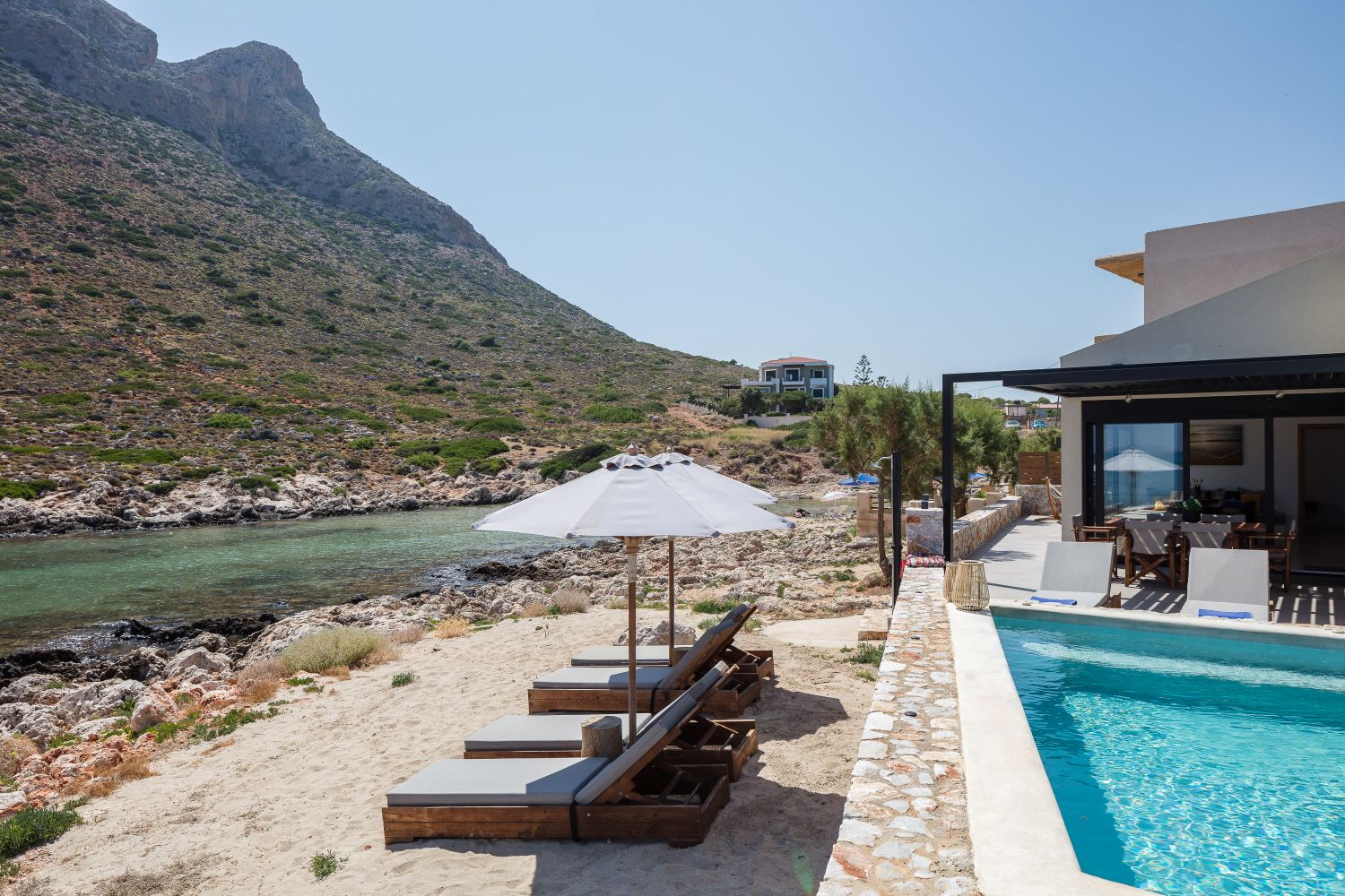 Beachvilla Elena Luxus Ferienhaus Kreta Am Meer Mieten Privater Strand