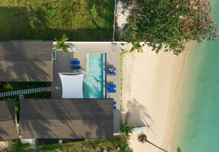 Bella Samui Beach Villa Luxus Ferienhaus Koh Samui Thailand Blick Von Oben