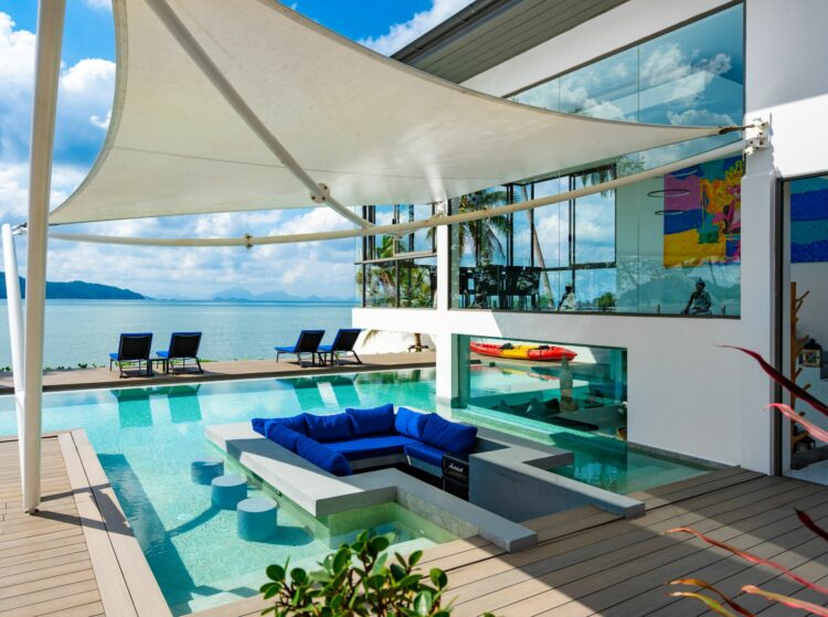 Bella Samui Beach Villa Luxus Ferienhaus Koh Samui Thailand Pool Mit Loungebereich
