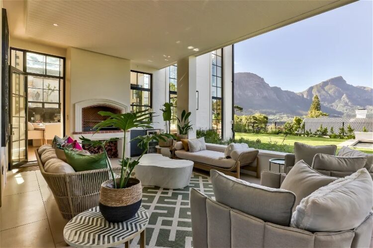 Bishopscourt Residence Luxus Ferienhaus Kapstadt Mieten Couch