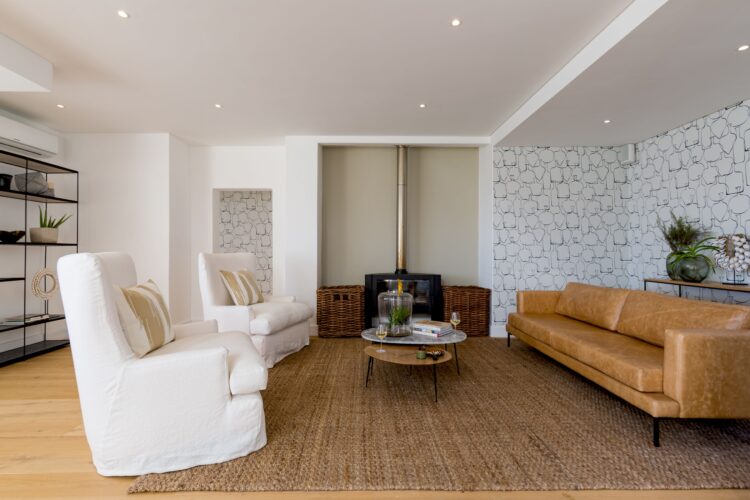 Blue Horizons Villa Luxus Ferienhaus Noordhoek Kapstadt Mieten Kamin