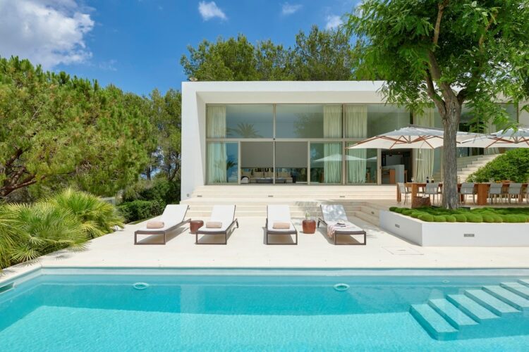 Can Jardin Luxus Ferienhaus Auf Ibiza Pool Mit Palmen