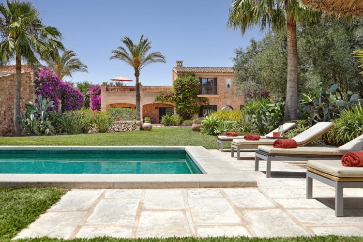 Luxus Finca Mallorca Süden mieten 10 PersonenCan Tarringo Santanyi Pool 5