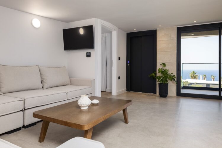 Canyon Hideaway Luxus Ferienhaus Auf Kreta Mieten Indoor Lounge