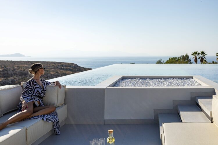Canyon Hideaway Luxus Ferienhaus Auf Kreta Mieten Lounge Area