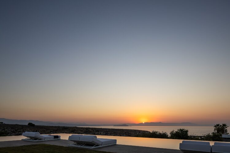 Canyon Hideaway Luxus Ferienhaus Auf Kreta Mieten Sonnenuntergang