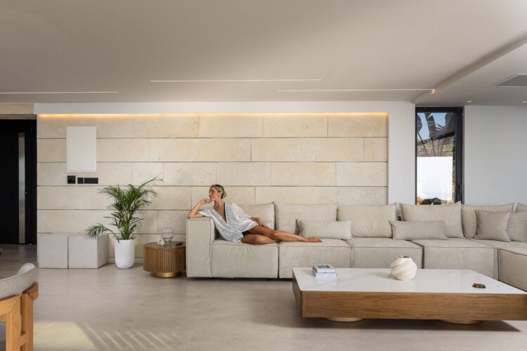 Canyon Hideaway Luxus Ferienhaus Auf Kreta Mieten Wohnzimmer